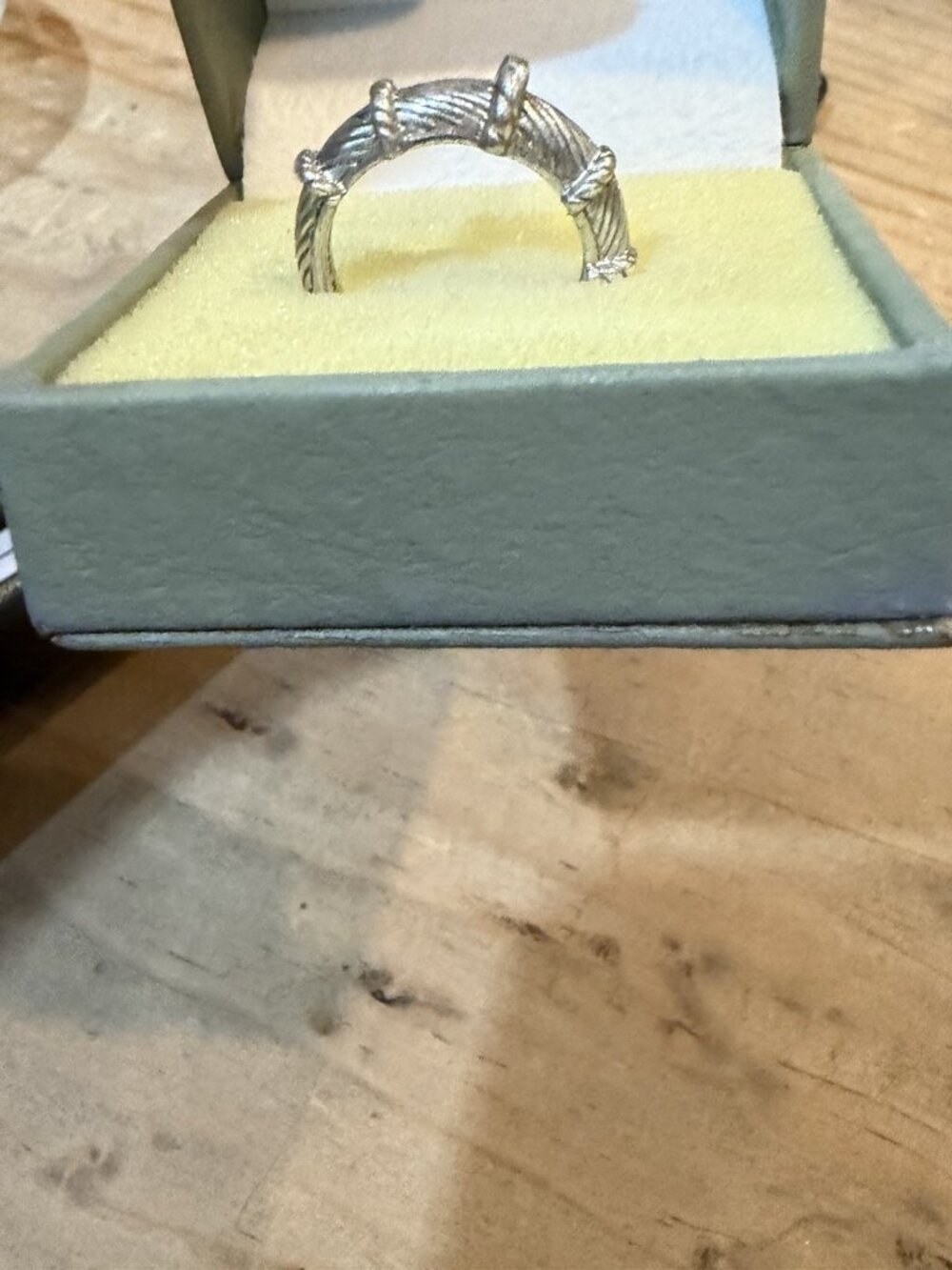 Judith Ripka Sterling Silver Rope Ring Size 7 - Picture 3 of 5